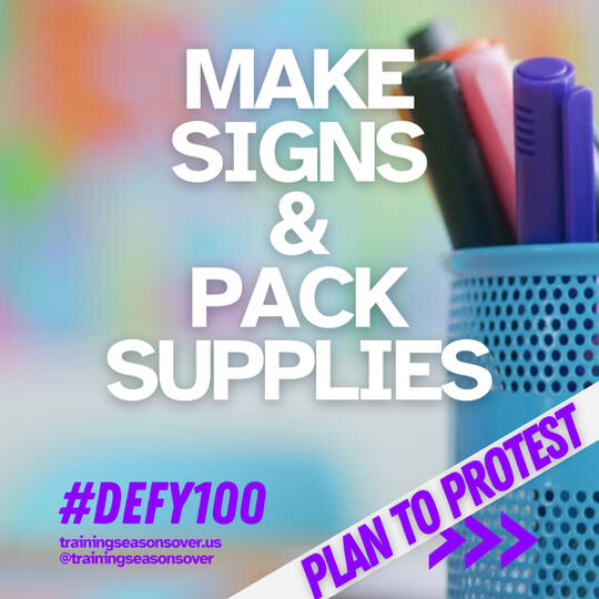 Make Signs &amp; Pack Supplies